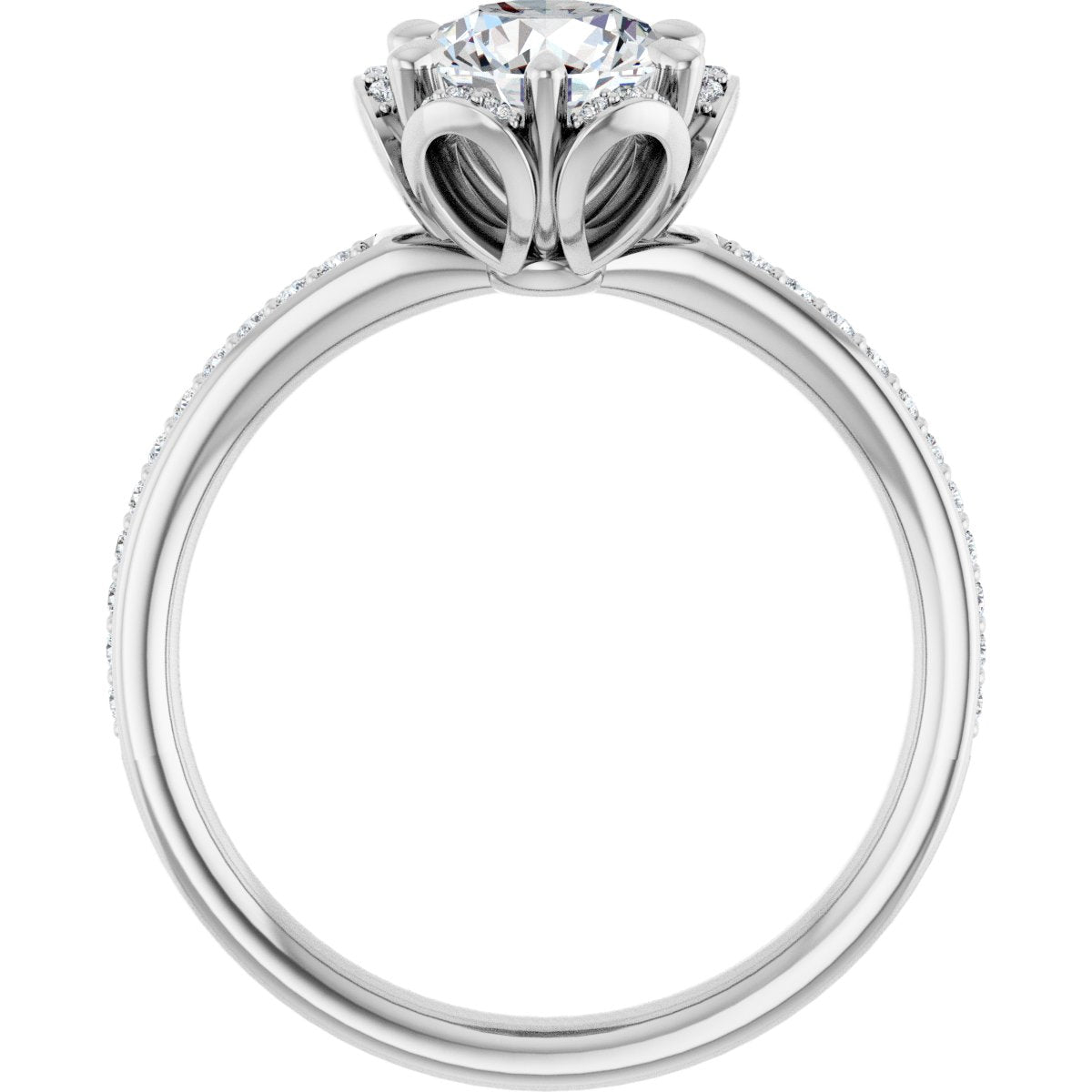Round Halo-Style Engagement Ring Semi-Mount - gallery - Series 121997