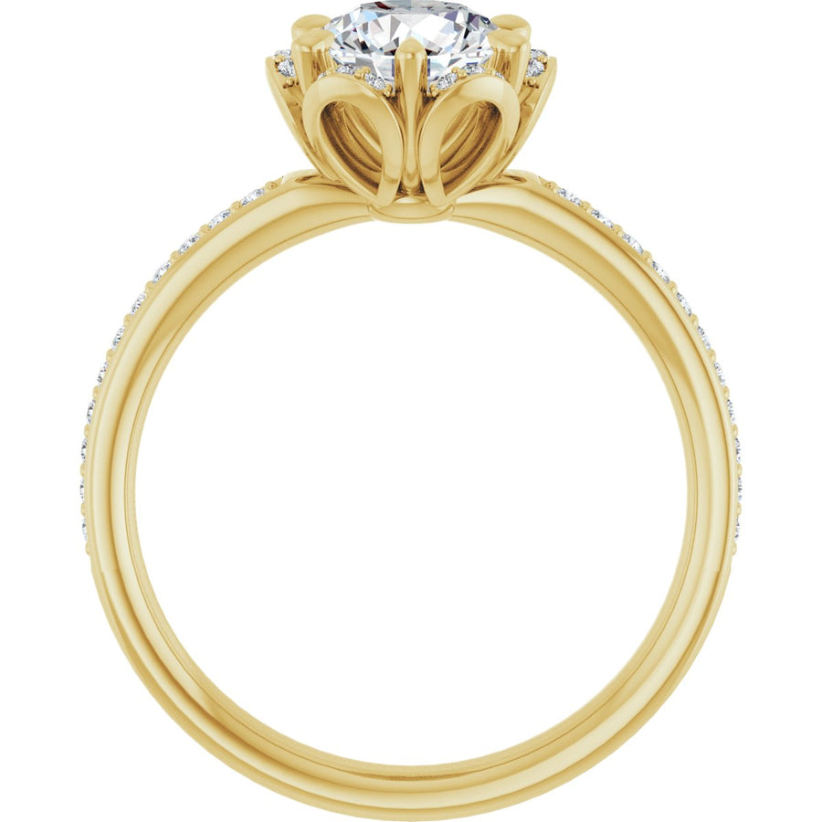 Round Halo-Style Engagement Ring Semi-Mount - gallery - Series 121997