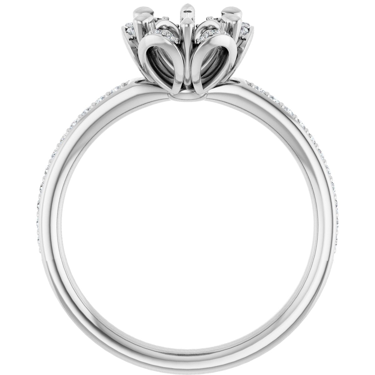 Round Halo-Style Engagement Ring Semi-Mount - gallery - Series 121997