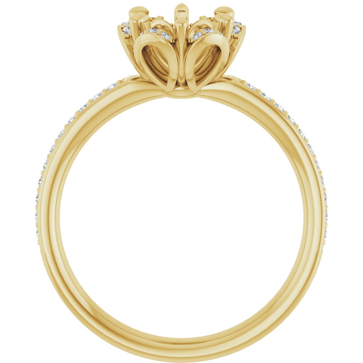 Round Halo-Style Engagement Ring Semi-Mount - gallery - Series 121997