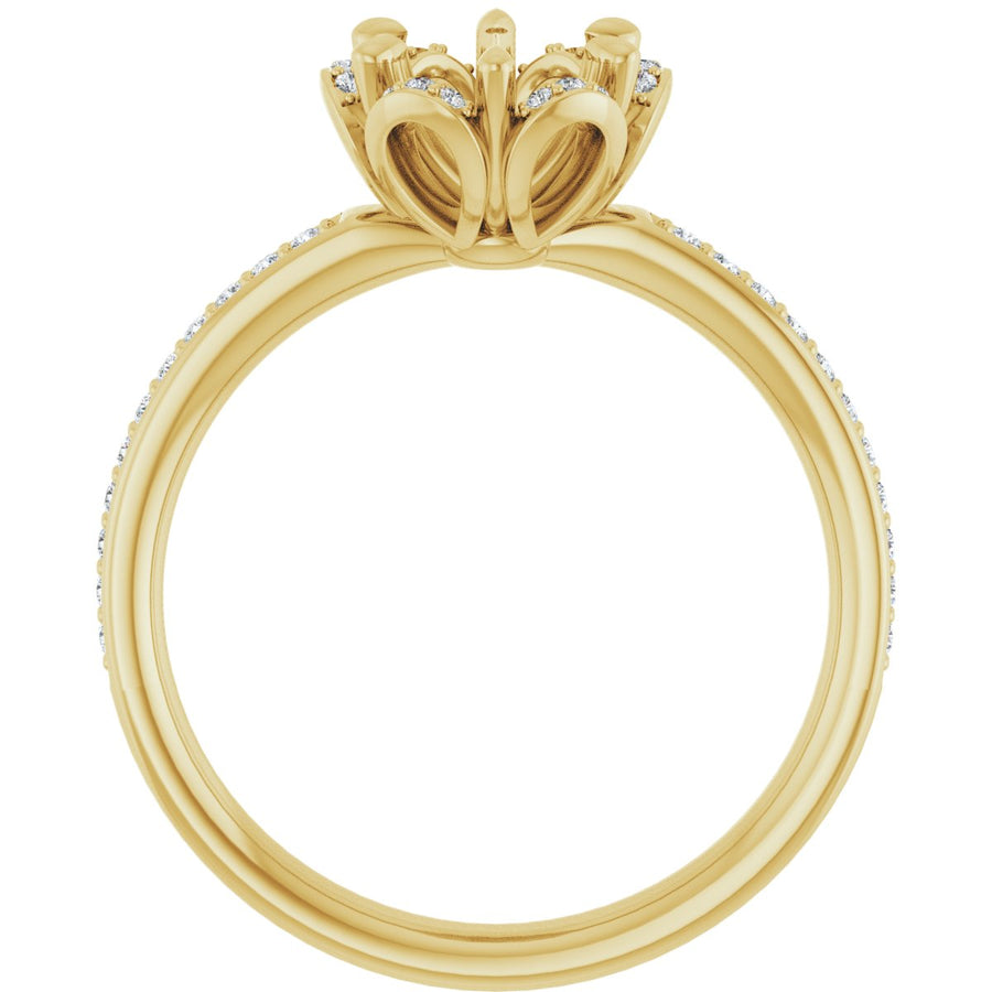 Round Halo-Style Engagement Ring Semi-Mount - gallery - Series 121997