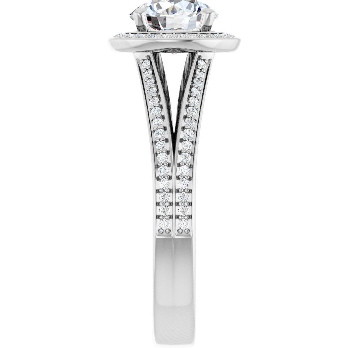 Round Halo-Style Engagement Ring Semi-Mount - gallery - Series 122181
