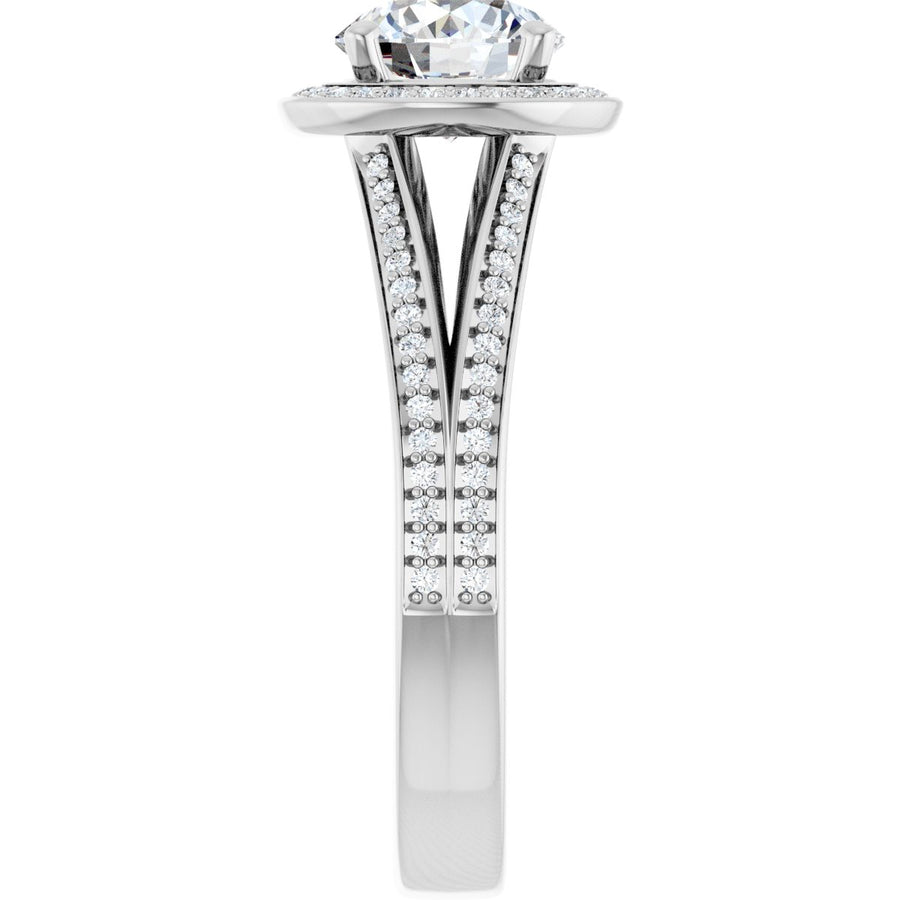 Round Halo-Style Engagement Ring Semi-Mount - gallery - Series 122181