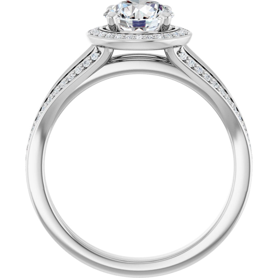 Round Halo-Style Engagement Ring Semi-Mount - gallery - Series 122181