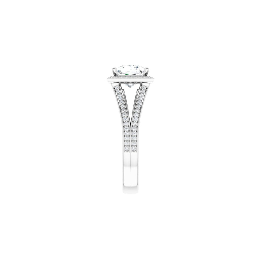 Square Halo-Style Engagement Ring Semi-Mount - gallery - Series 122181