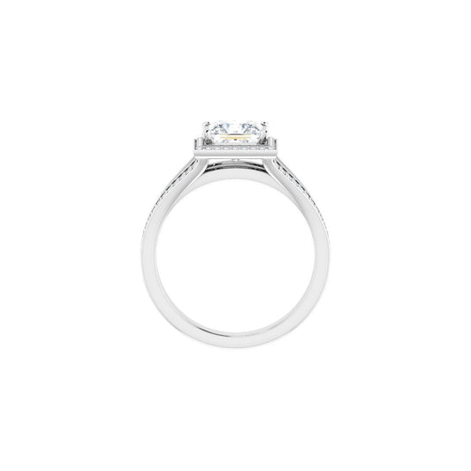 Square Halo-Style Engagement Ring Semi-Mount - gallery - Series 122181