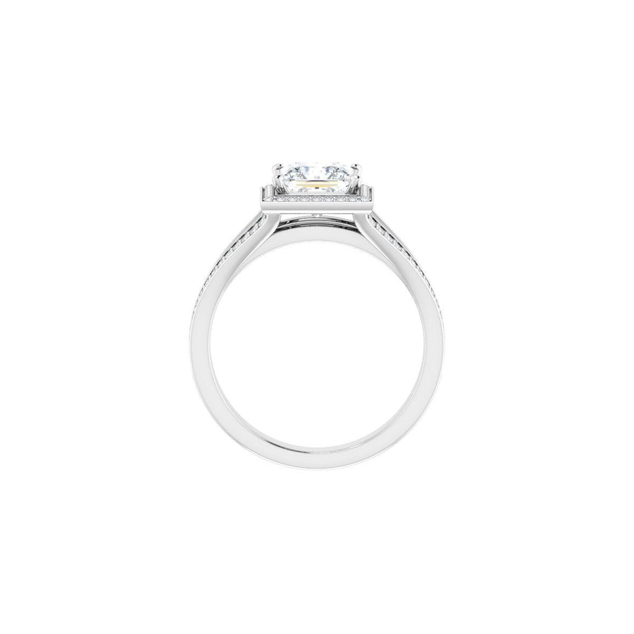 Square Halo-Style Engagement Ring Semi-Mount - gallery - Series 122181