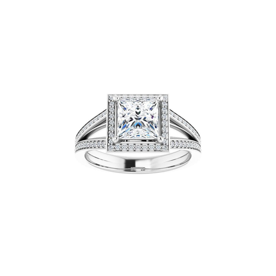 Square Halo-Style Engagement Ring Semi-Mount - gallery - Series 122181