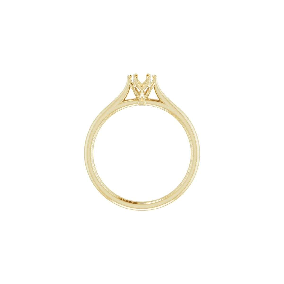 Round Cathedral-Style Solitaire Engagement Ring Mounting - gallery - Series 123054