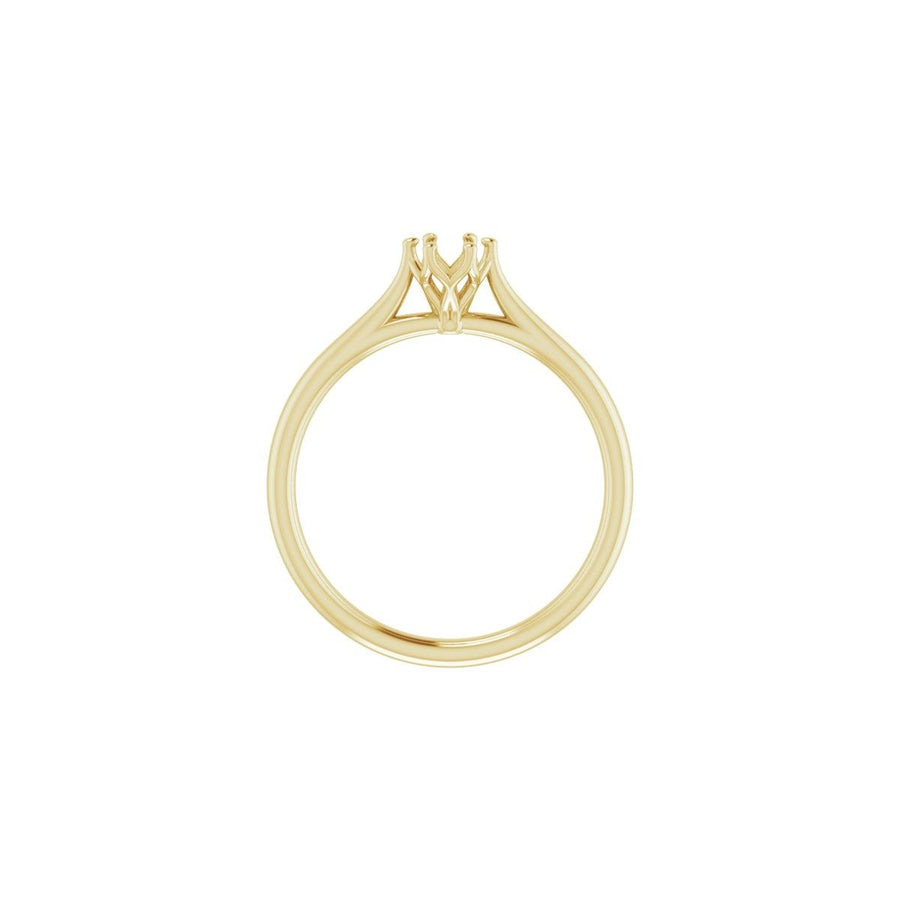 Round Cathedral-Style Solitaire Engagement Ring Mounting - gallery - Series 123054