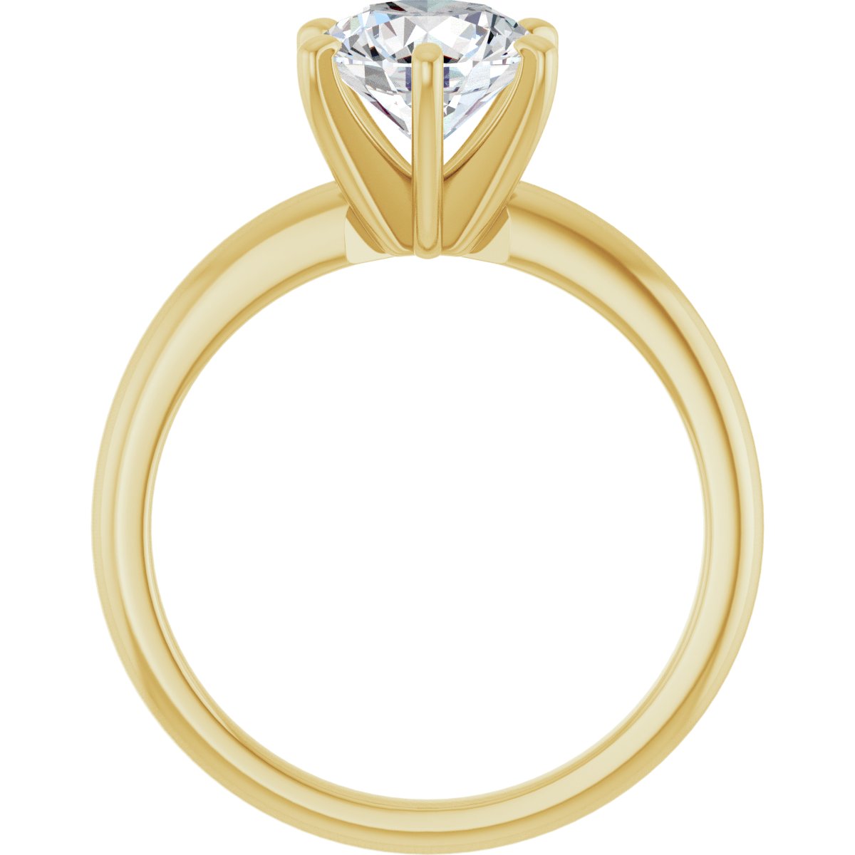 Round Solitaire Engagement Ring (7.4 Mm) Mounting - gallery - Series 123713