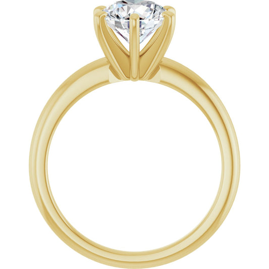 Round Solitaire Engagement Ring (7.4 Mm) Mounting - gallery - Series 123713