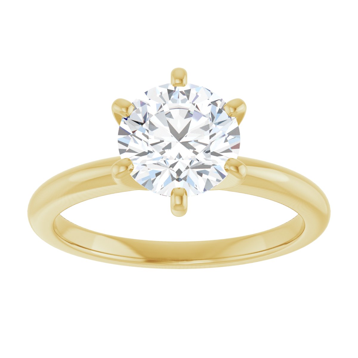 Round Solitaire Engagement Ring (7.4 Mm) Mounting - gallery - Series 123713