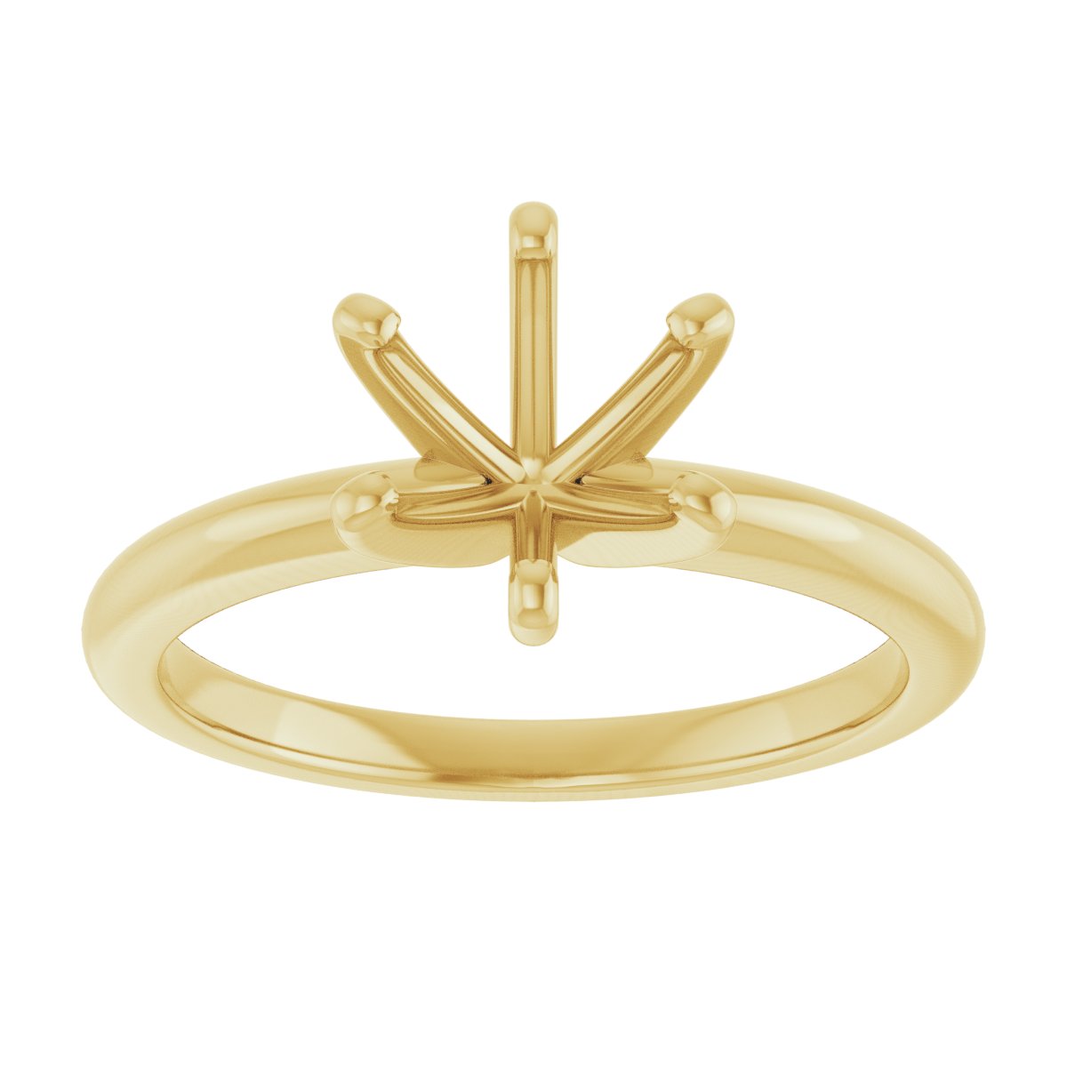 Round Solitaire Engagement Ring (7.4 Mm) Mounting - gallery - Series 123713