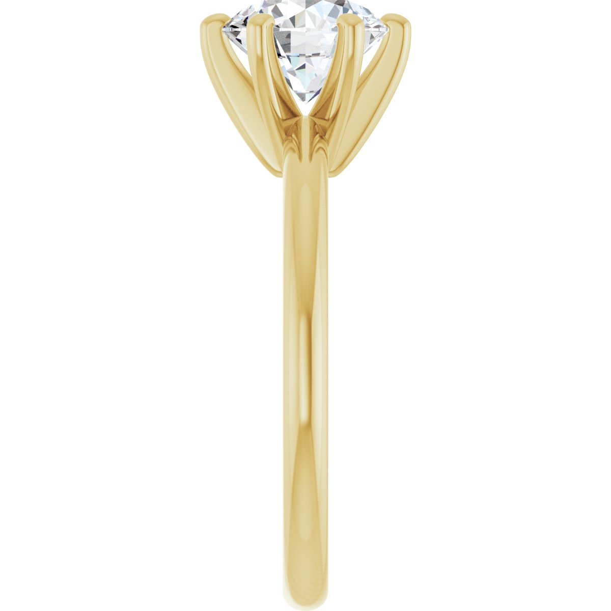 Round Solitaire Engagement Ring (7.4 Mm) Mounting - gallery - Series 123713