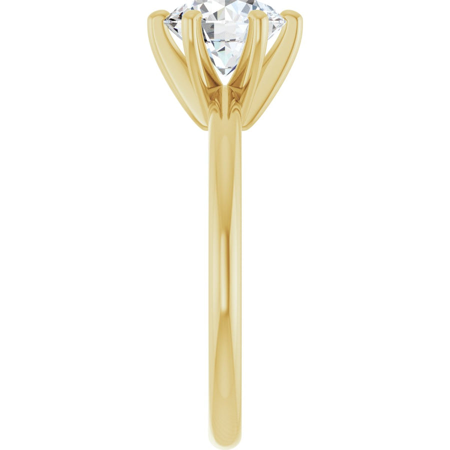 Round Solitaire Engagement Ring (7.4 Mm) Mounting - gallery - Series 123713