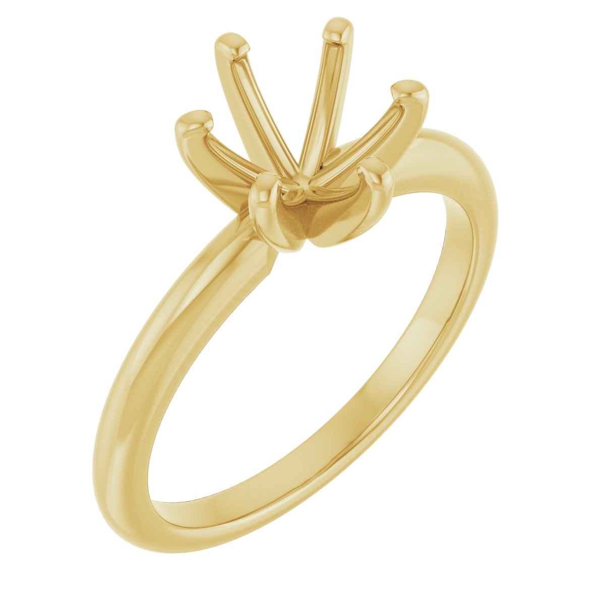 Round Solitaire Engagement Ring (7.4 Mm) Mounting - gallery - Series 123713