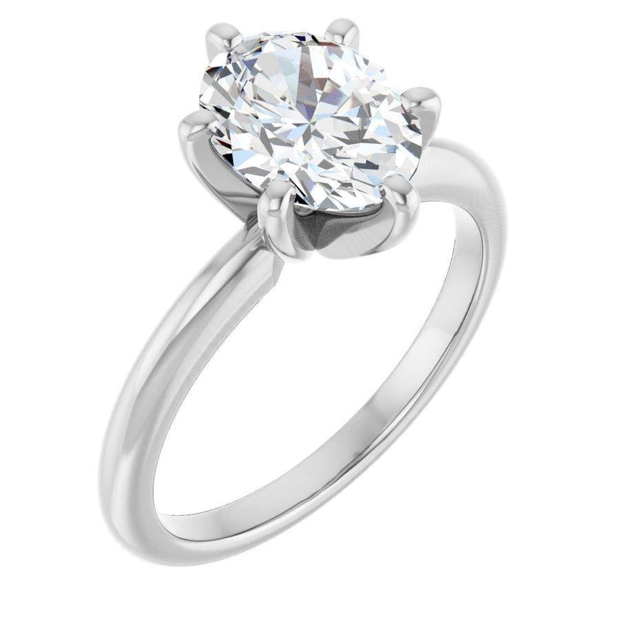 Round Solitaire Engagement Ring (7.4 Mm) Mounting - gallery - Series 123713