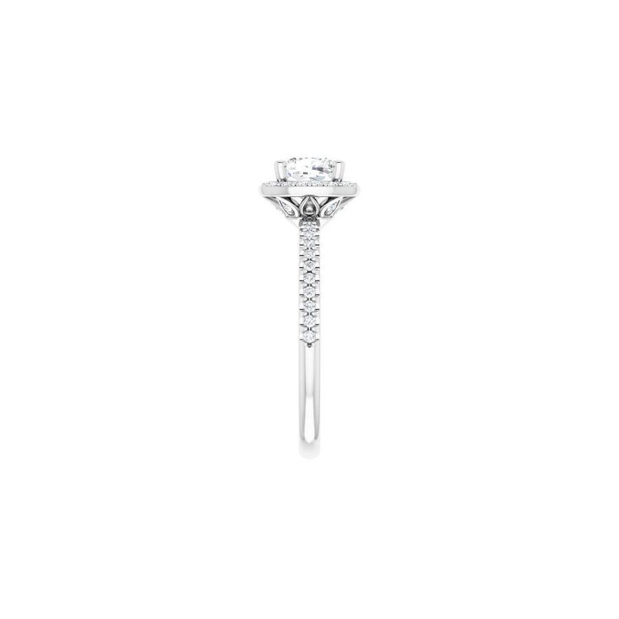 Cushion Halo-Style Engagement Ring Semi-Mount - gallery - Series 123314