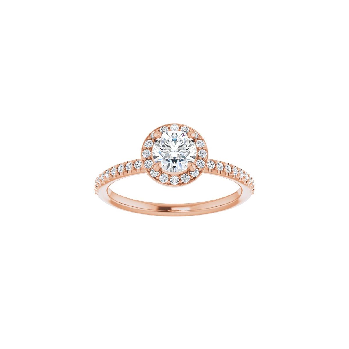 Round Halo-Style Engagement Ring Semi-Mount - gallery - Series 123314