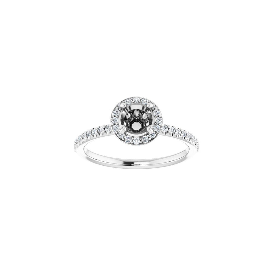 Round Halo-Style Engagement Ring Semi-Mount - gallery - Series 123314