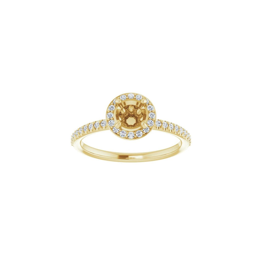 Round Halo-Style Engagement Ring Semi-Mount - gallery - Series 123314