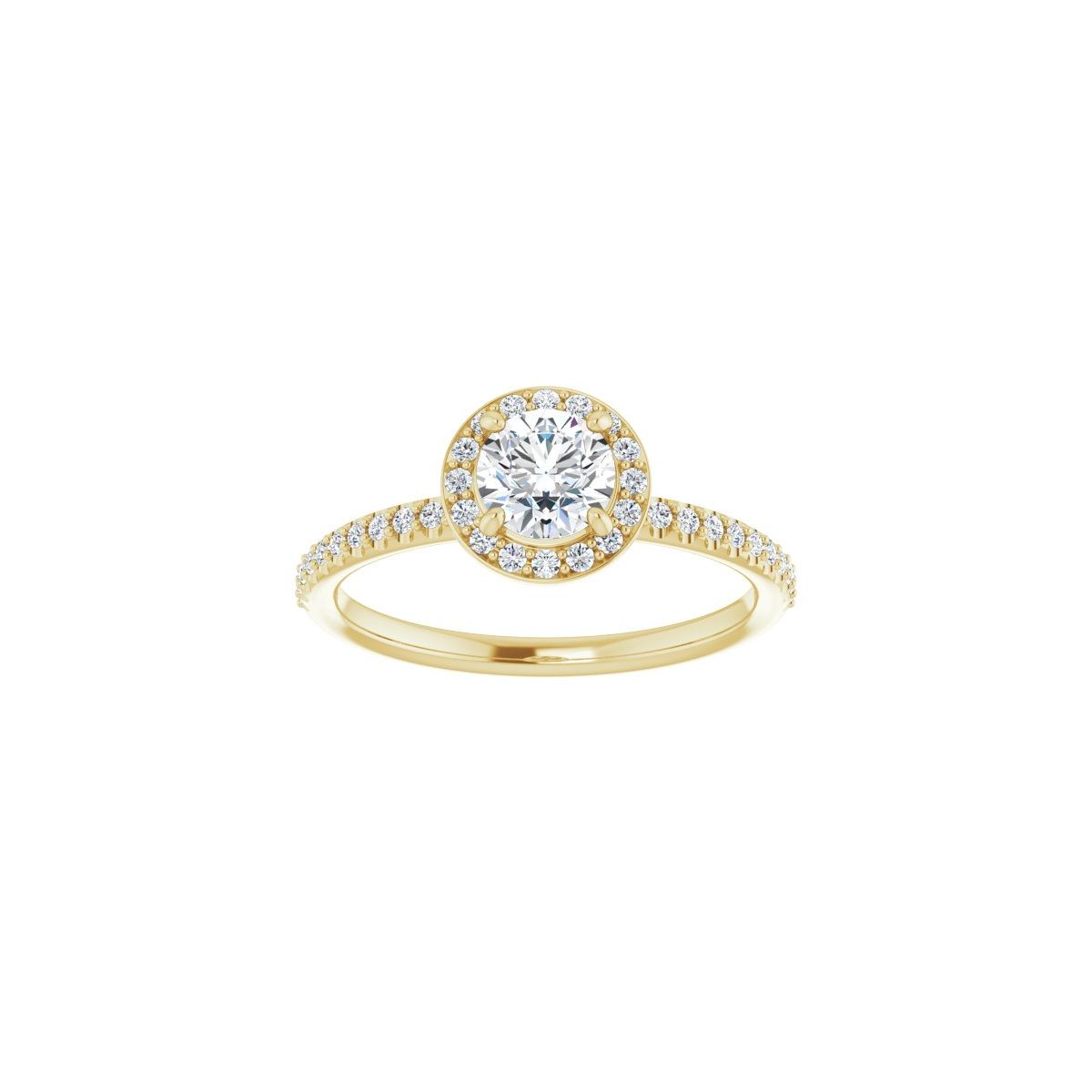 Round Halo-Style Engagement Ring Semi-Mount - gallery - Series 123314