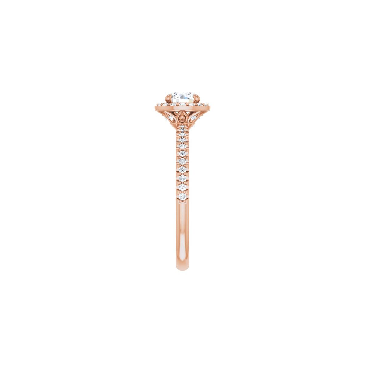 Round Halo-Style Engagement Ring Semi-Mount - gallery - Series 123314