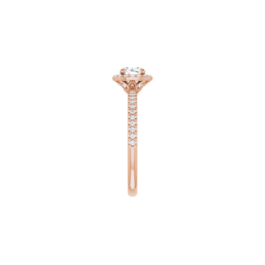Round Halo-Style Engagement Ring Semi-Mount - gallery - Series 123314