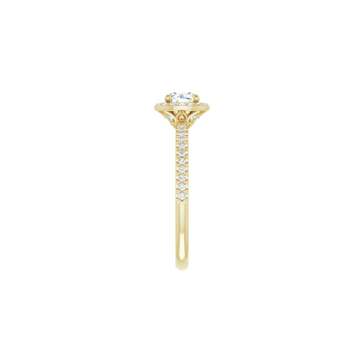Round Halo-Style Engagement Ring Semi-Mount - gallery - Series 123314
