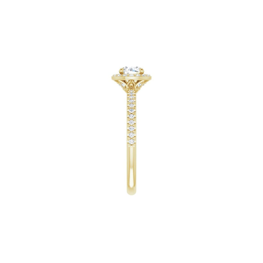Round Halo-Style Engagement Ring Semi-Mount - gallery - Series 123314