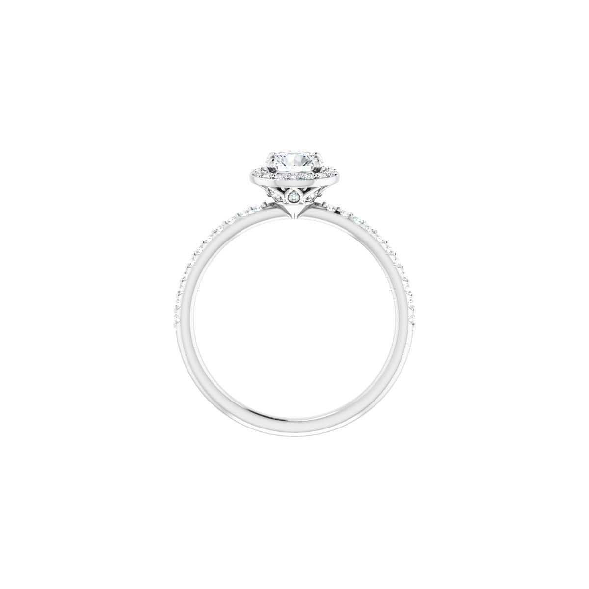 Round Halo-Style Engagement Ring Semi-Mount - gallery - Series 123314