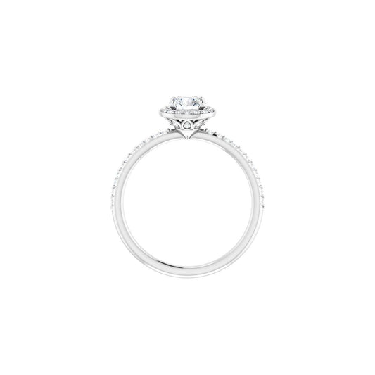 Round Halo-Style Engagement Ring Semi-Mount - gallery - Series 123314