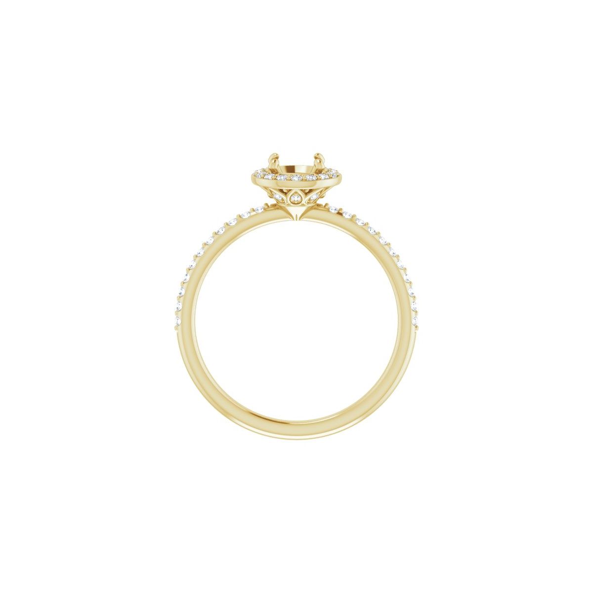 Round Halo-Style Engagement Ring Semi-Mount - gallery - Series 123314