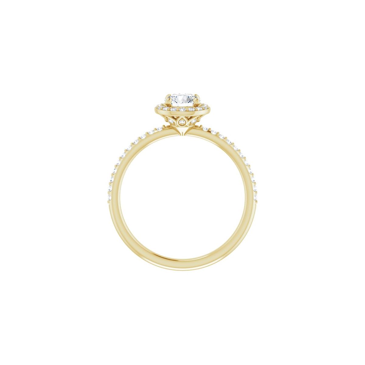 Round Halo-Style Engagement Ring Semi-Mount - gallery - Series 123314