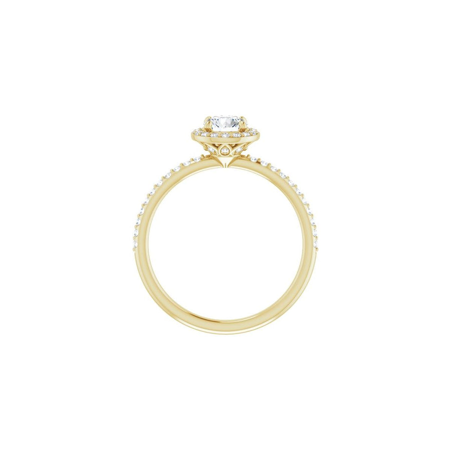 Round Halo-Style Engagement Ring Semi-Mount - gallery - Series 123314