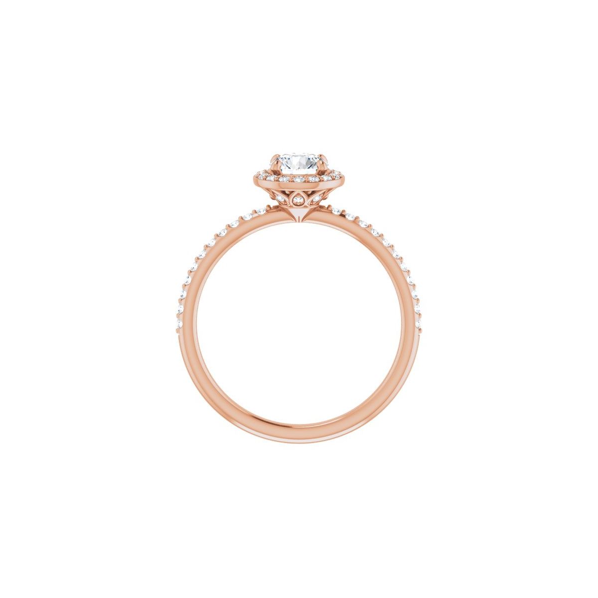 Round Halo-Style Engagement Ring Semi-Mount - gallery - Series 123314