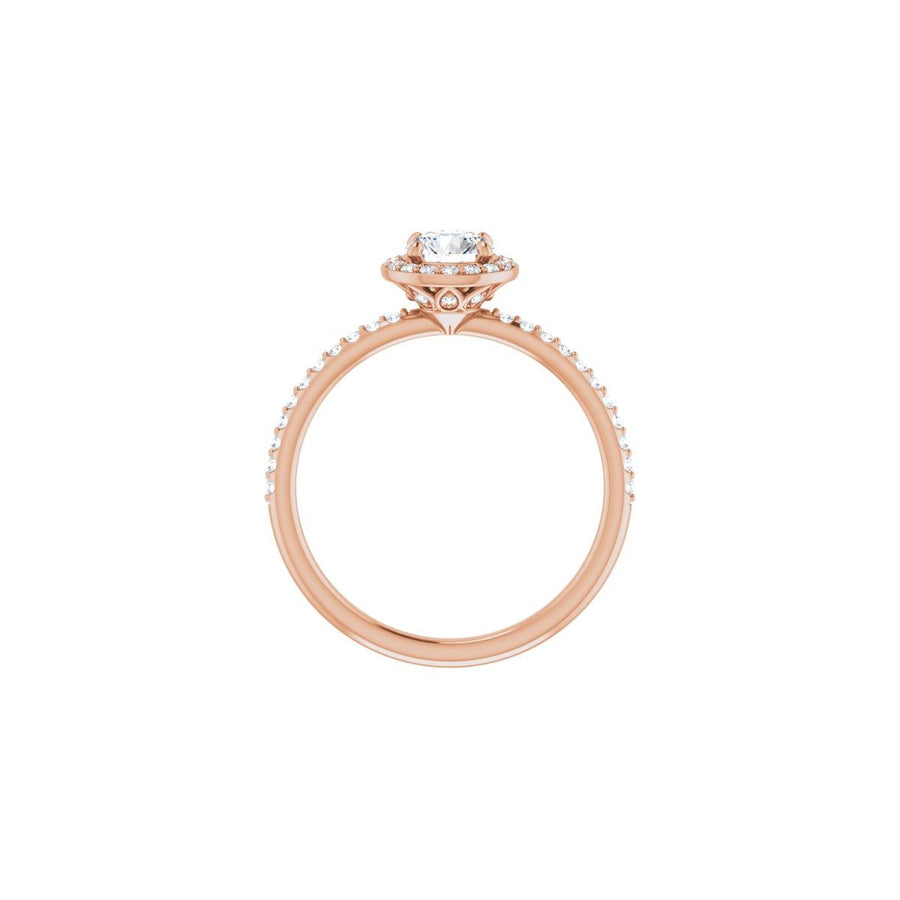 Round Halo-Style Engagement Ring Semi-Mount - gallery - Series 123314