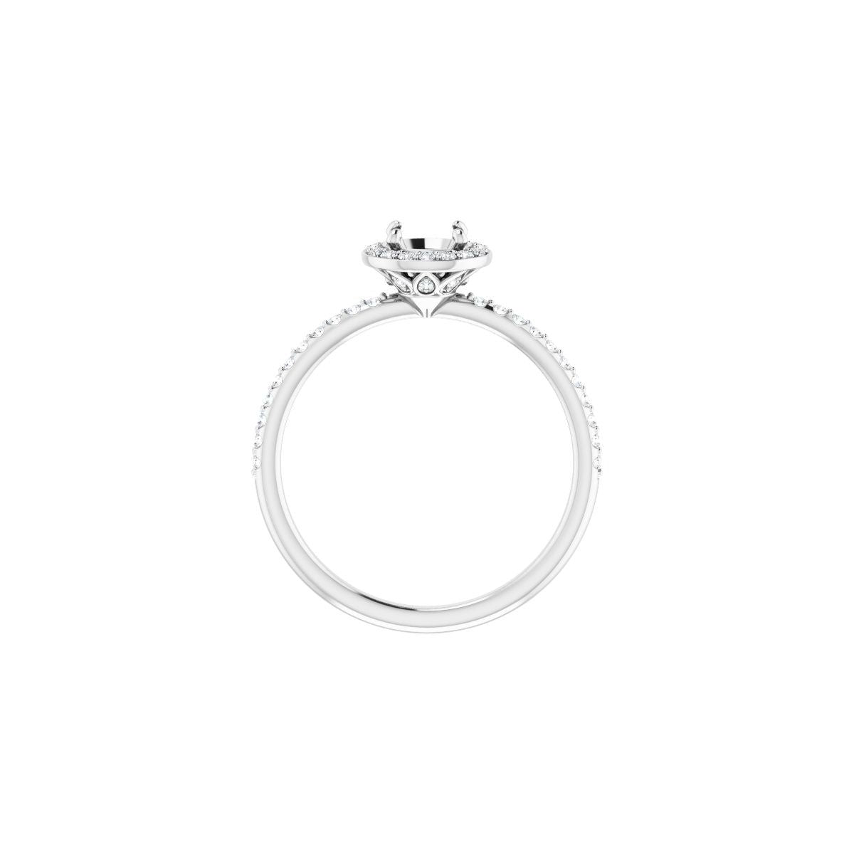 Round Halo-Style Engagement Ring Semi-Mount - gallery - Series 123314