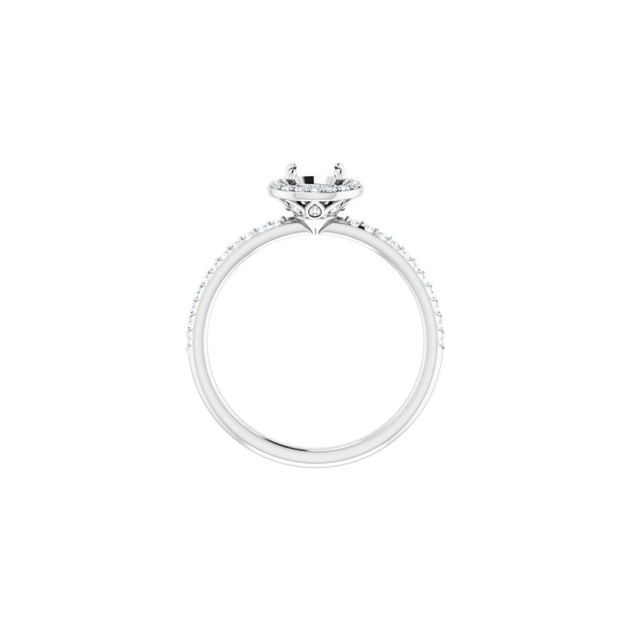 Round Halo-Style Engagement Ring Semi-Mount - gallery - Series 123314