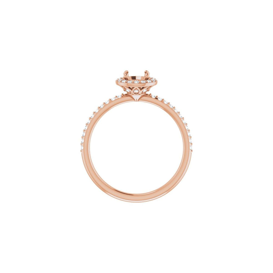 Round Halo-Style Engagement Ring Semi-Mount - gallery - Series 123314