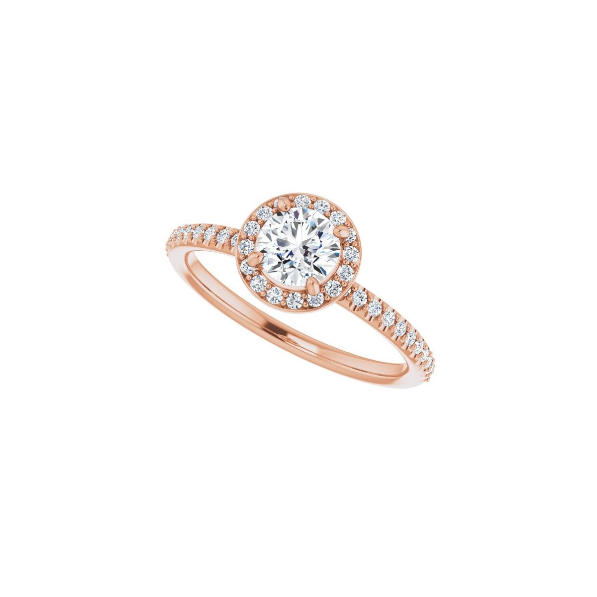 Round Halo-Style Engagement Ring Semi-Mount - gallery - Series 123314
