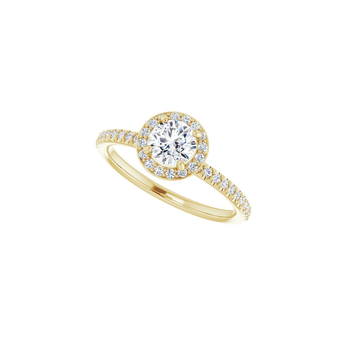 Round Halo-Style Engagement Ring Semi-Mount - gallery - Series 123314