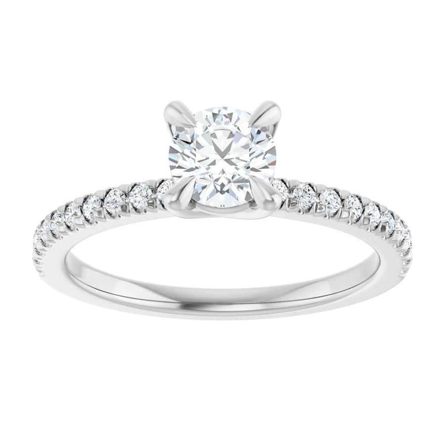 Semi-Set 1/6 CTW Round Engagement Ring (5.2 Mm) - gallery - Series 127283