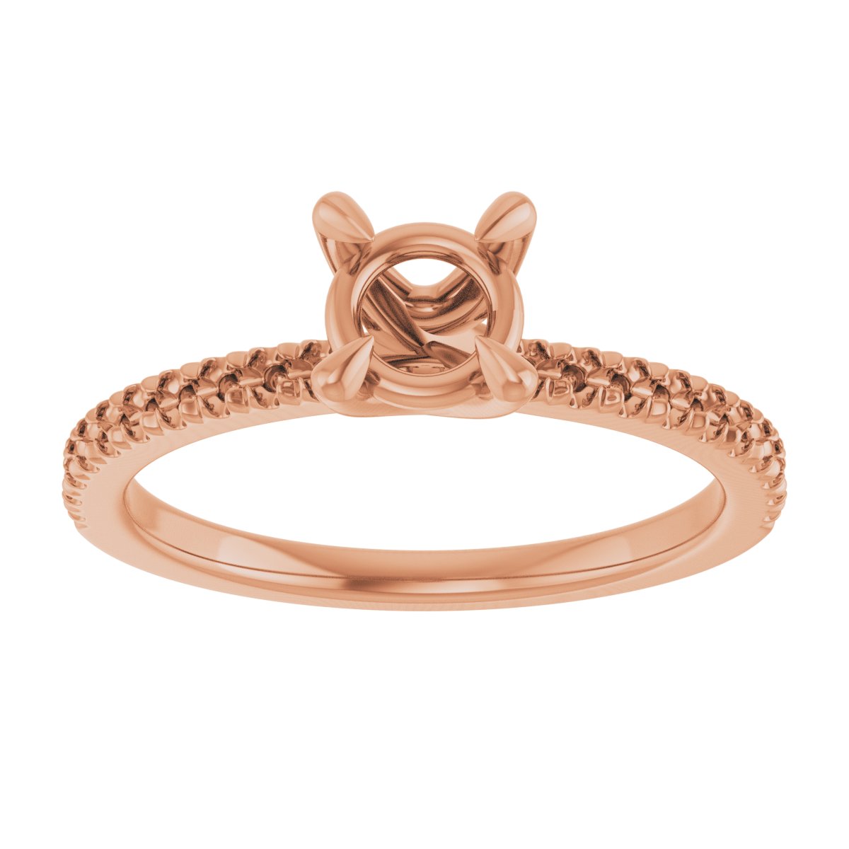 Round Engagement Ring (5.2 Mm) Mounting - gallery - Series 127283