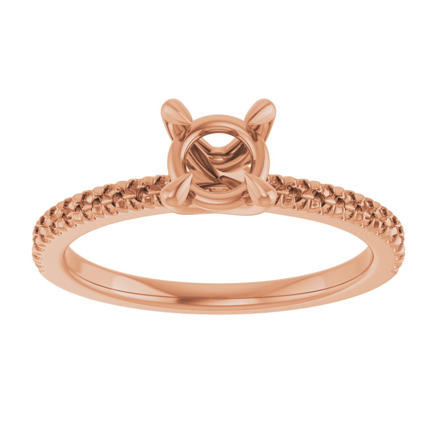 Round Engagement Ring (5.2 Mm) Mounting - gallery - Series 127283