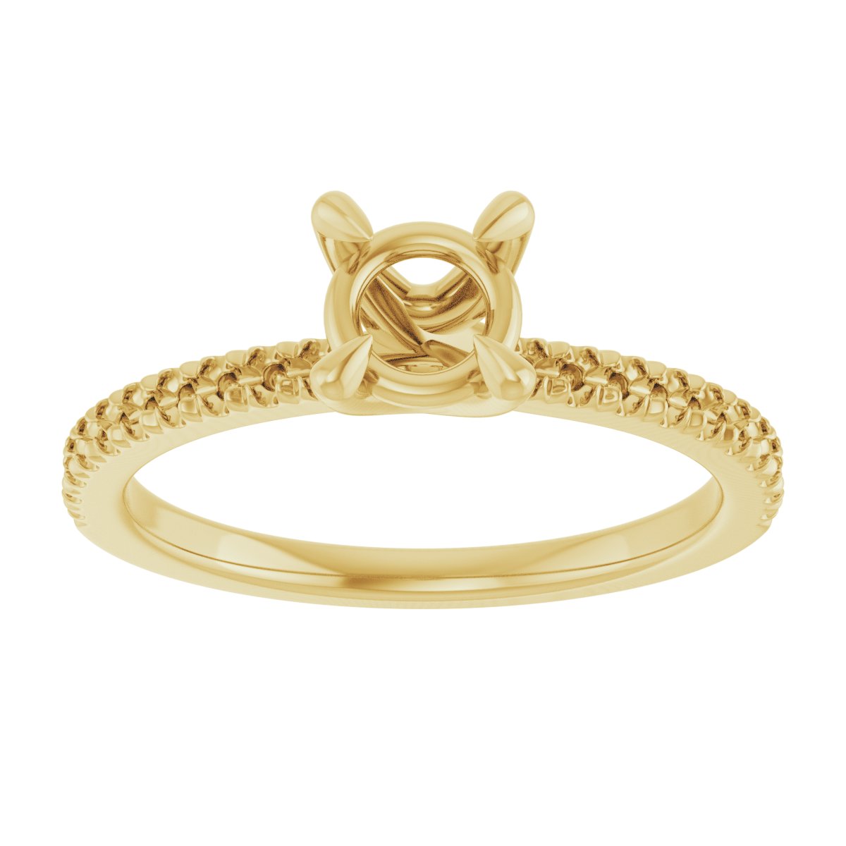 Round Engagement Ring (5.2 Mm) Mounting - gallery - Series 127283