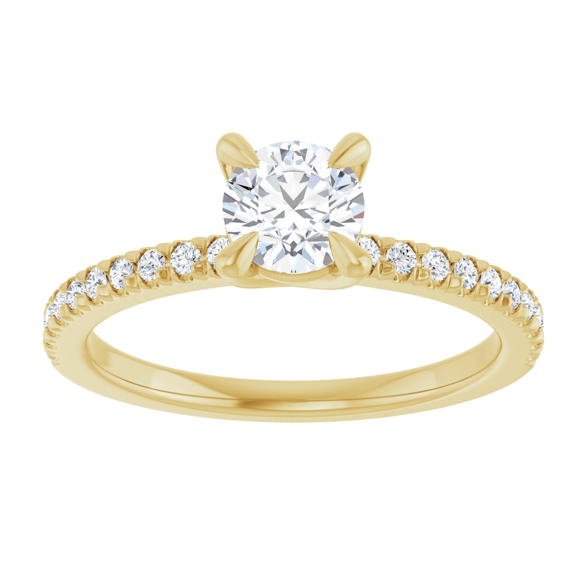 Round Engagement Ring (5.2 Mm) Mounting - gallery - Series 127283