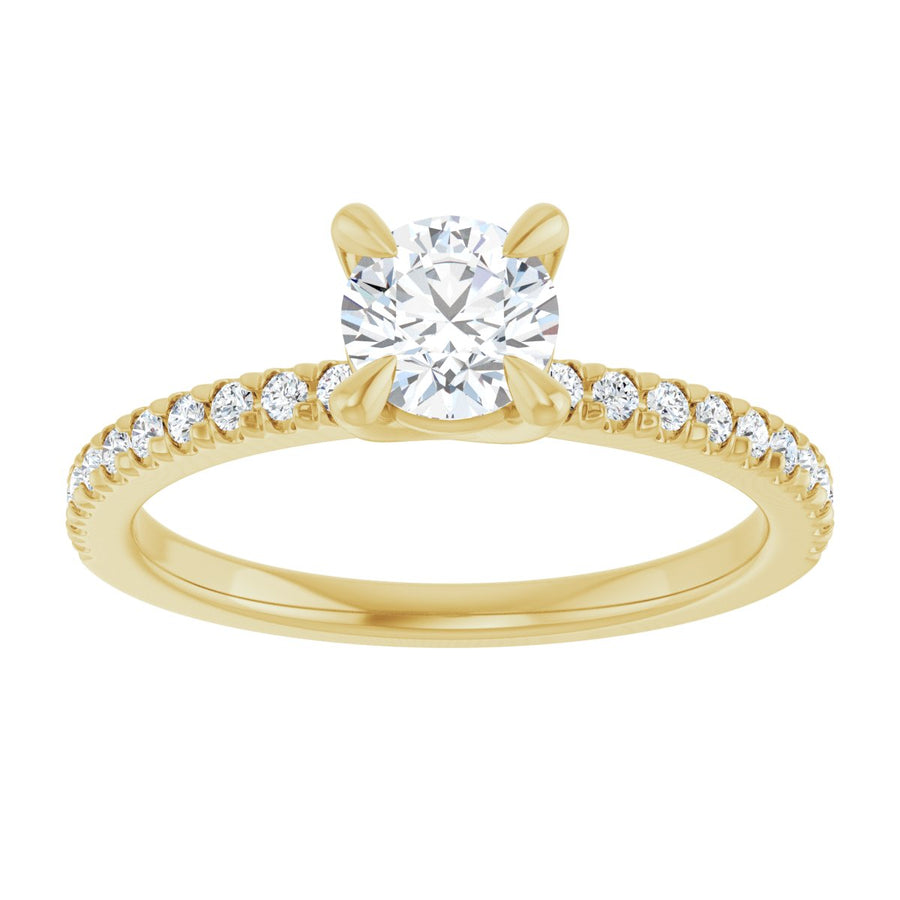 Semi-Set 1/6 CTW Round Engagement Ring (5.2 Mm) - gallery - Series 127283