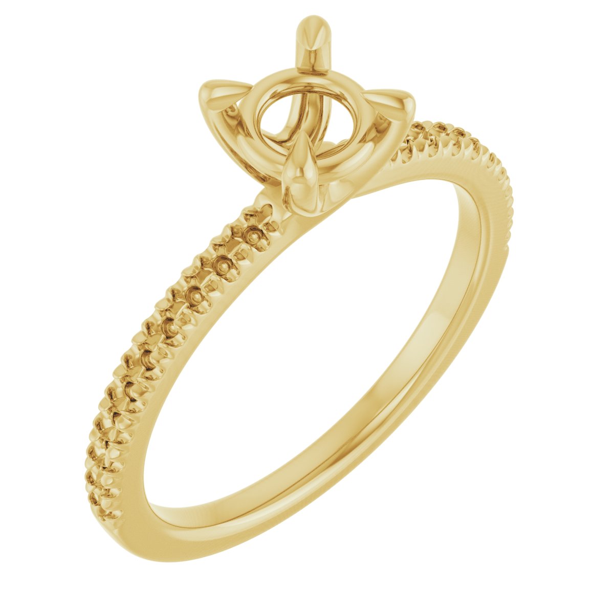 Round Engagement Ring (5.2 Mm) Mounting - gallery - Series 127283